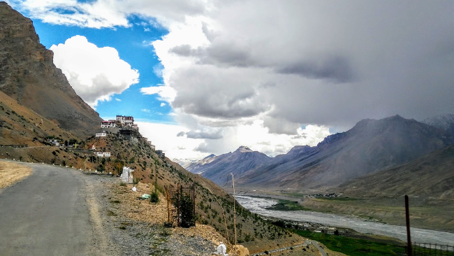 Key Monastery, a religious training centre for Lamas, located on top of a hill at an altitude of 4,166 metres above sea level is the biggest Tibetan Buddhist monastery of Spiti Valley Himachal Pradesh, Lahaul and Spiti district, India.