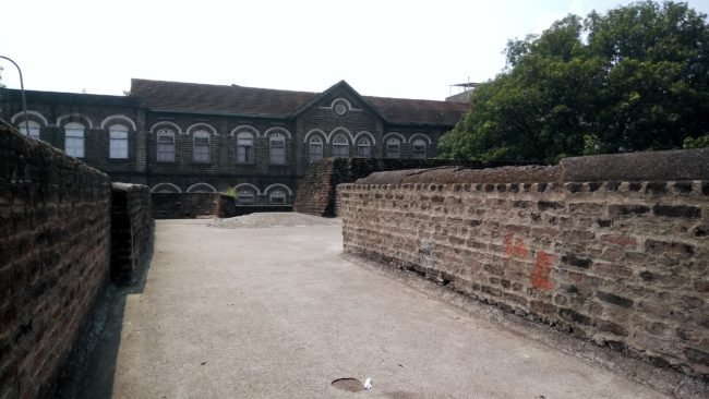 The wide rampart of Shaniwar Wada. Built in 1732, Shaniwarwada is a historical fortification in the city of Pune in Maharashtra, India. Read more about the The former love-nest of Bajirao and Kashi and Bajirao and Mastani.