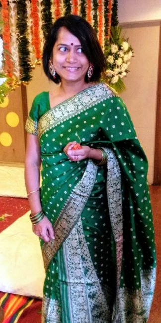 Beautiful Lady in Mekhla Chadar, Guwahati, Assam, India