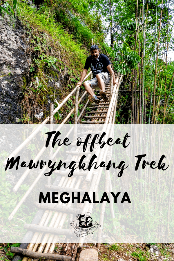 Happy to do the Mawryngkhang trek involves walking on bamboo bridges over broom stick farms and deep gorges