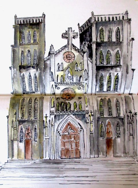 St. Joseph's Cathedral in the Hoàn Kiếm district, Hanoi, Vietnam