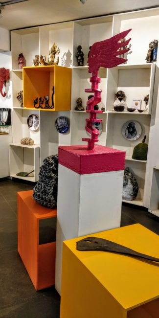 Shop selling artifacts inside the Museum of Goa (MOG) in Goa, India