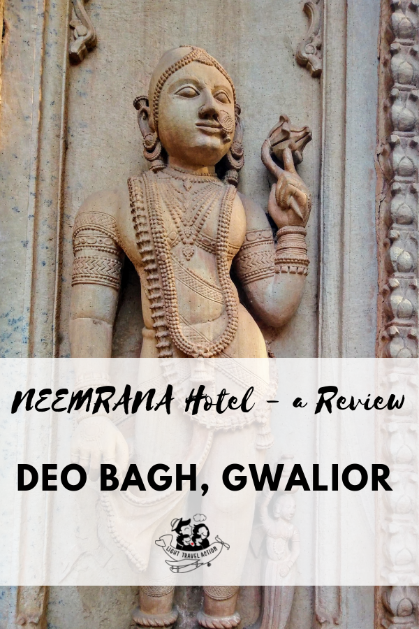 17th-18th century carved arches of Maratha temple in Deo Bagh hotel Gwalior Madhya Pradesh India - a review