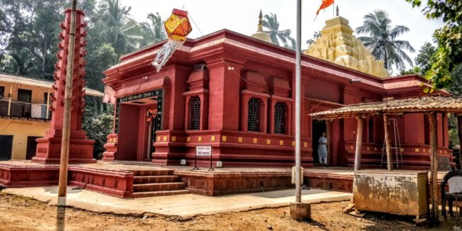 Suwarna Ganesh Temple at Diveagar beach near shrivardhan beach in Konkan Maharasthra India