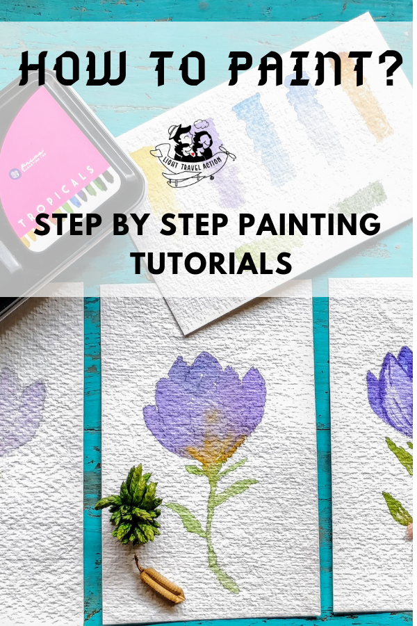 Looking to hone your painting skills but don't know how to paint or what to paint? Click to see a bunch of Easy Painting Ideas that you can totally DIY. The following post is a full and detailed step by step painting tutorial.This step by step water colour painting tutorial is super easy! Learn with step-by-step picture directions #lighttravelaction #easypaintings #easypaintingsforbeginners #easypaintingideas #easypaintingideasforbeginners #easypaintingideasstepbystep