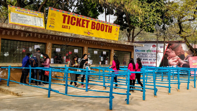 Ticket Booth at the International Crafts Fair at Suraj Kund Mela, Faridabad, Haryana
