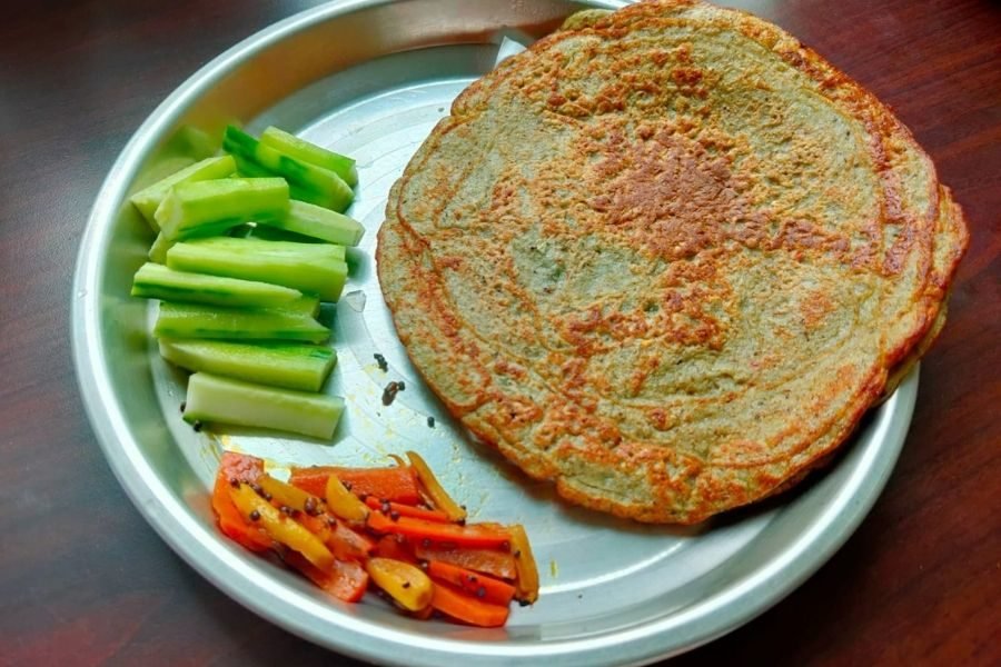 Indian food- Green moong cheela