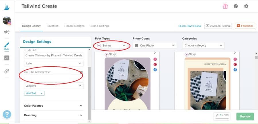 Image showing instructions on how to use tailwind create